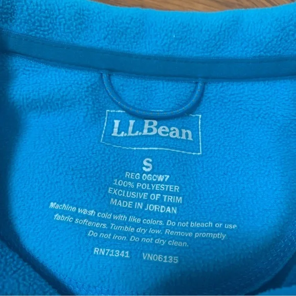 LL Bean teal blue vest small - Picture 3 of 5